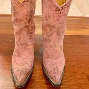 Old Gringo Pink Leopardito Cowboy Boots - Size 7